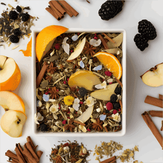 Infusion Bio Tonus Matinal : Pomme, Cannelle & Épices Tonifiantes pour une Journée Lumineuse