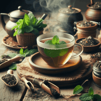 Thé Vert Sencha Menthe, Antioxydant & Rafraîchissant