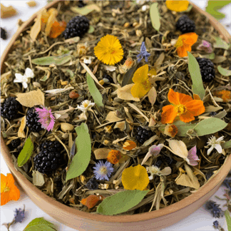 Tisane Bio Relaxante et Digestive : Pomme, Menthe, Camomille et 9 Plantes Bienfaisantes