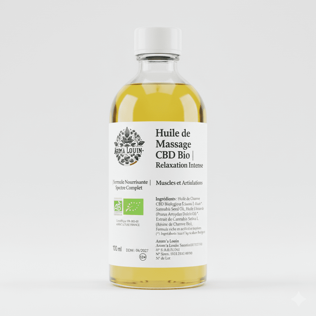 Huile de Massage CBD Bio Spectre Complet
